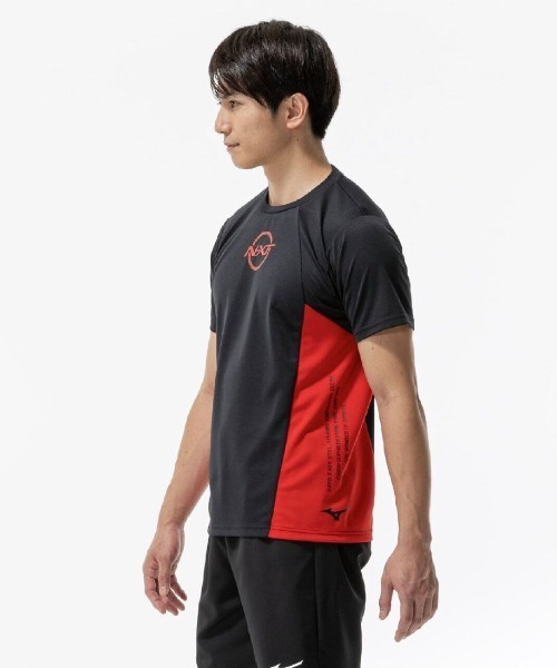 MIZUNO（ミズノ　）の「ミズノ  N-XT PureHyperTシャツ（Tシャツ/カットソー・メンズ・ブラック×レッド/ネイビー/ホワイト・M/L/LL）」の6枚目の写真