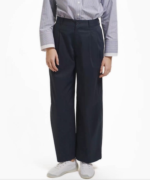 LACOSTE(ラコステ)の「ウエストギャザーストレッチ ダブルタックワイドパンツ(チノパンツ・レディース・ネイビー/ベージュ・40/36/38/34)」の14枚目の写真