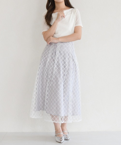 MISCH MASCH(ミッシュマッシュ)の「2026春夏新作 ドレープミニスパンコールカットソー(Tシャツ/カットソー・レディース・グレー/ホワイト・フリ-)」の9枚目の写真