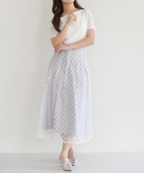 MISCH MASCH(ミッシュマッシュ)の「2026春夏新作 ドレープミニスパンコールカットソー(Tシャツ/カットソー・レディース・グレー/ホワイト・フリ-)」の11枚目の写真
