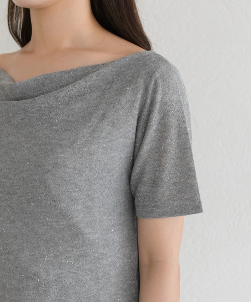 MISCH MASCH(ミッシュマッシュ)の「2026春夏新作 ドレープミニスパンコールカットソー(Tシャツ/カットソー・レディース・グレー/ホワイト・フリ-)」の19枚目の写真