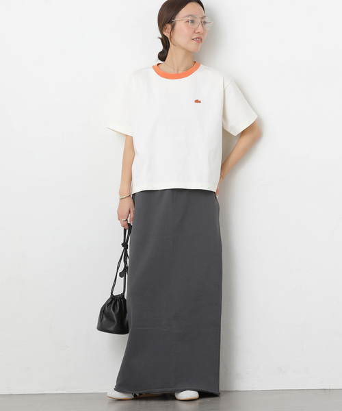 JOURNAL STANDARD relume(ジャーナルスタンダード レリューム)の「別注【LACOSTE/ラコステ】リンガーTシャツ(Tシャツ/カットソー・レディース・アイボリー/ブラウン/ネイビー・36)」の13枚目の写真