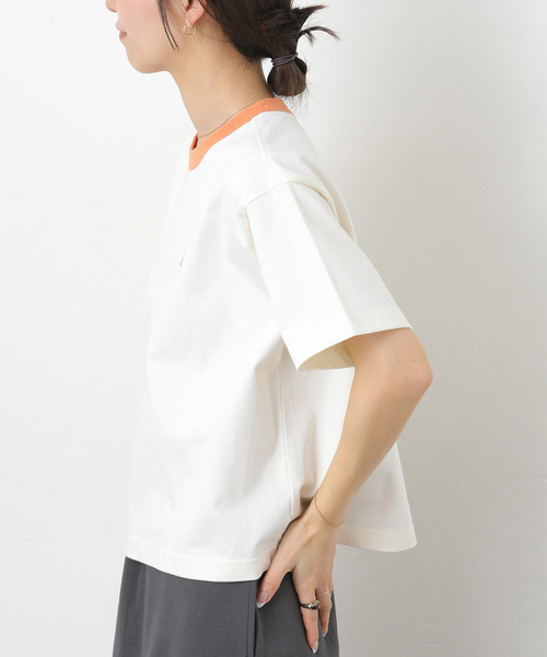 JOURNAL STANDARD relume(ジャーナルスタンダード レリューム)の「別注【LACOSTE/ラコステ】リンガーTシャツ(Tシャツ/カットソー・レディース・アイボリー/ブラウン/ネイビー・36)」の19枚目の写真