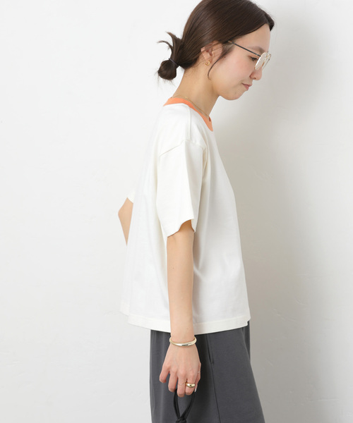 JOURNAL STANDARD relume(ジャーナルスタンダード レリューム)の「別注【LACOSTE/ラコステ】リンガーTシャツ(Tシャツ/カットソー・レディース・アイボリー/ブラウン/ネイビー・36)」の20枚目の写真