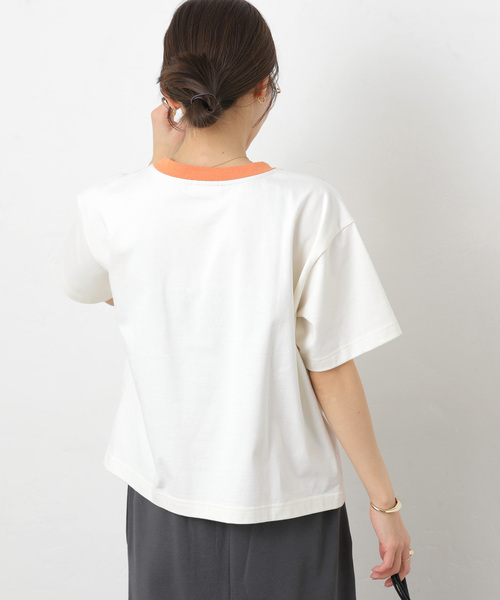 JOURNAL STANDARD relume(ジャーナルスタンダード レリューム)の「別注【LACOSTE/ラコステ】リンガーTシャツ(Tシャツ/カットソー・レディース・アイボリー/ブラウン/ネイビー・36)」の21枚目の写真