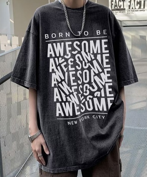 link lot（リンクロット）の「ピグメント加工ビッグロゴT（Tシャツ/カットソー・メンズ・パープル/ピンク/ブラック・L/M）」の10枚目の写真