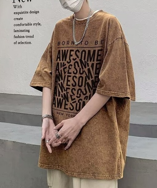 link lot（リンクロット）の「ピグメント加工ビッグロゴT（Tシャツ/カットソー・メンズ・パープル/ピンク/ブラック・L/M）」の14枚目の写真