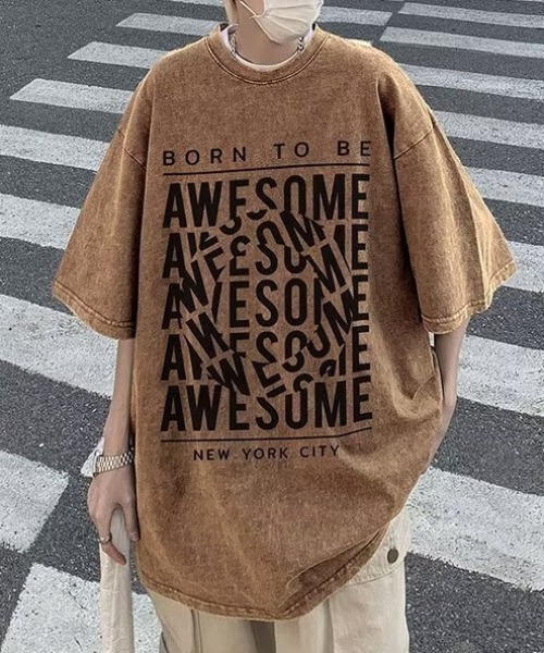 link lot（リンクロット）の「ピグメント加工ビッグロゴT（Tシャツ/カットソー・メンズ・パープル/ピンク/ブラック・L/M）」の13枚目の写真