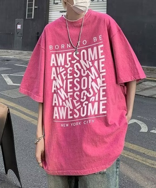 link lot（リンクロット）の「ピグメント加工ビッグロゴT（Tシャツ/カットソー・メンズ・パープル/ピンク/ブラック・L/M）」の20枚目の写真