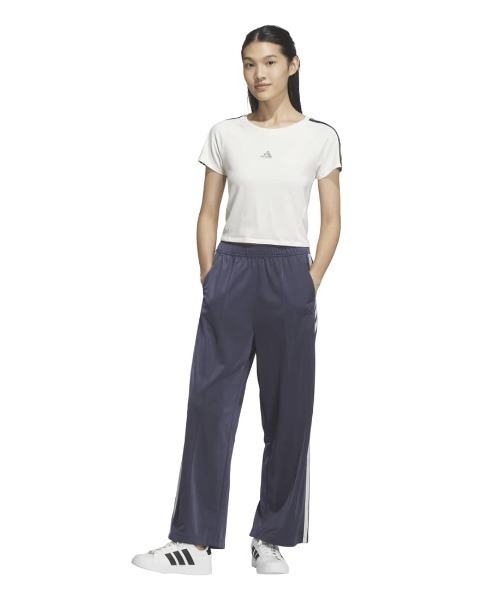 adidas（アディダス）の「アディダス adidas トリコット ルーズフィット ストレートレッグ オープンヘムパンツ（その他パンツ・レディース・ブラック/ベージュ/ネイビー・S/M/L/XL）」の13枚目の写真