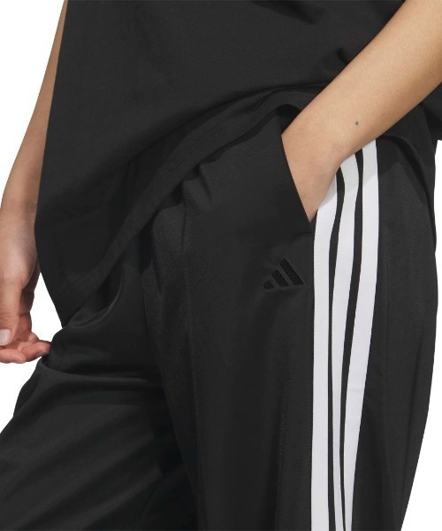 adidas（アディダス）の「アディダス adidas トリコット ルーズフィット ストレートレッグ オープンヘムパンツ（その他パンツ・レディース・ブラック/ベージュ/ネイビー・S/M/L/XL）」の10枚目の写真