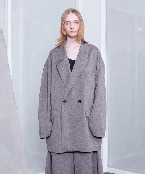 VOAAOV（ヴォアーブ）の「【VOAAOV】STRIPE - SET UP Double Big Jacket（テーラードジャケット・メンズ・ネイビー/ブラウン・1）」の5枚目の写真