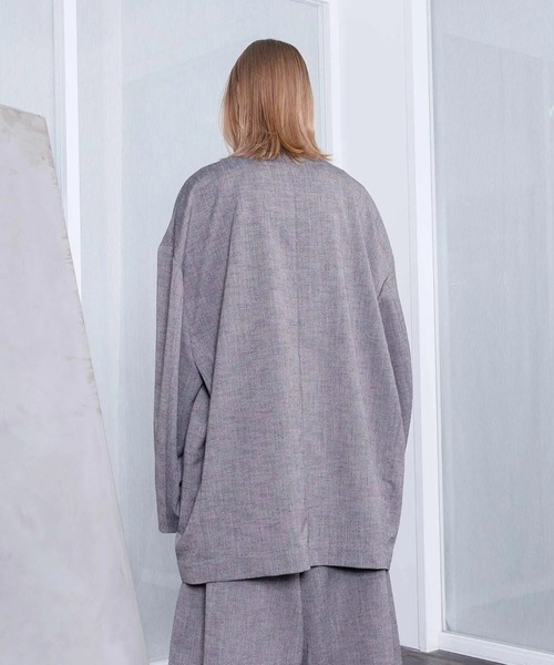 VOAAOV（ヴォアーブ）の「【VOAAOV】STRIPE - SET UP Double Big Jacket（テーラードジャケット・メンズ・ネイビー/ブラウン・1）」の7枚目の写真