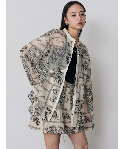 MURUA（ムルーア）の「【セットアップ対応】タックレースショートパンツ（その他パンツ・レディース・ブラック/アイボリー・FREE）」の4枚目の写真