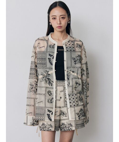 MURUA（ムルーア）の「【セットアップ対応】タックレースショートパンツ（その他パンツ・レディース・ブラック/アイボリー・FREE）」の6枚目の写真