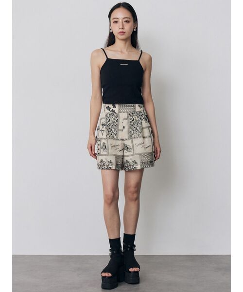 MURUA（ムルーア）の「【セットアップ対応】タックレースショートパンツ（その他パンツ・レディース・ブラック/アイボリー・FREE）」の10枚目の写真