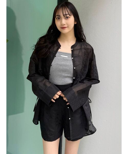 MURUA（ムルーア）の「【セットアップ対応】タックレースショートパンツ　夏服（その他パンツ・レディース・ブラック/アイボリー・FREE）」の16枚目の写真
