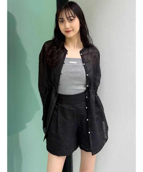 MURUA（ムルーア）の「【セットアップ対応】タックレースショートパンツ　夏服（その他パンツ・レディース・ブラック/アイボリー・FREE）」の14枚目の写真