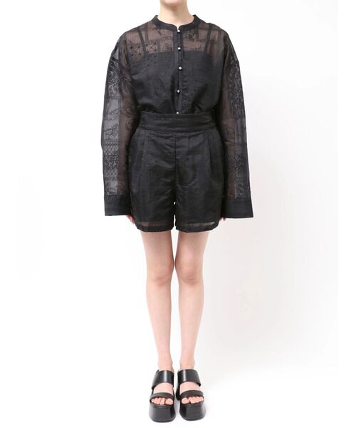 MURUA（ムルーア）の「【セットアップ対応】タックレースショートパンツ　夏服（その他パンツ・レディース・ブラック/アイボリー・FREE）」の7枚目の写真