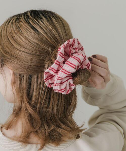 SMELLY（スメリー）の「パイルストライプシュシュ（シュシュ・レディース・ブラウン系その他/ピンク系その他・-）」の19枚目の写真