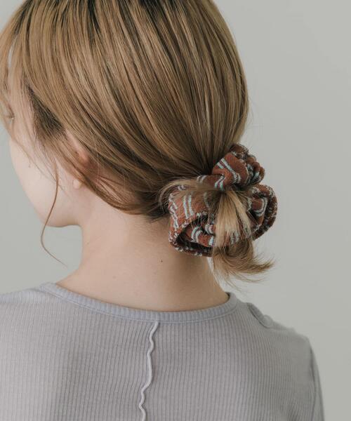 SMELLY（スメリー）の「パイルストライプシュシュ（シュシュ・レディース・ブラウン系その他/ピンク系その他・-）」の12枚目の写真