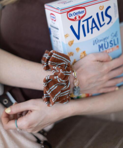 SMELLY（スメリー）の「パイルストライプシュシュ（シュシュ・レディース・ブラウン系その他/ピンク系その他・-）」の7枚目の写真