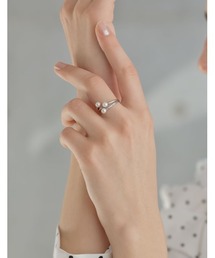 MEISM（ミズム）の「[MEISM by Re:EDIT]フェイクパールストーンフォークリング（リング）」