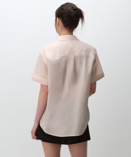 MUSINSA STANDARD WOMAN（ムシンサスタンダードウーマン）の「ウィメンズリラックスドソフトポプリン半袖シャツ[ローズウォーター]（シャツ/ブラウス・レディース・その他・X-SMALL/SMALL/MEDIUM/LARGE）」の3枚目の写真