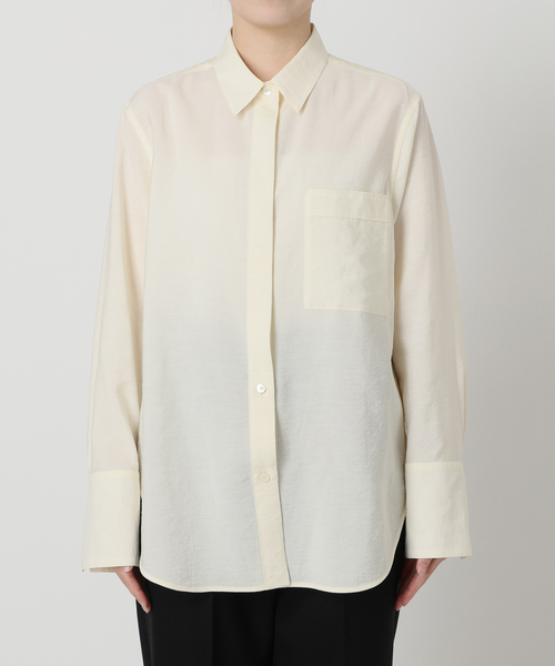 VERMEIL par iena（ヴェルメイユパーイエナ）の「Airy Over シャツ（シャツ/ブラウス・レディース・ホワイト/チャコールグレー・FREE）」の15枚目の写真