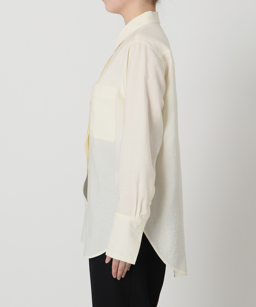 VERMEIL par iena（ヴェルメイユパーイエナ）の「Airy Over シャツ（シャツ/ブラウス・レディース・ホワイト/チャコールグレー・FREE）」の16枚目の写真