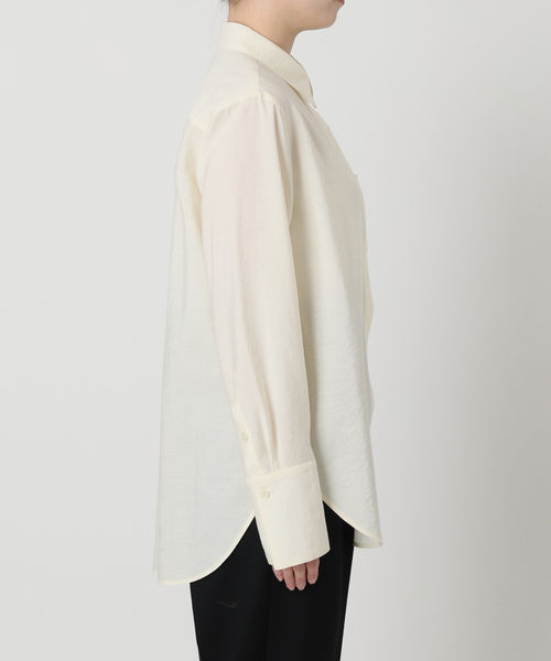 VERMEIL par iena（ヴェルメイユパーイエナ）の「Airy Over シャツ（シャツ/ブラウス・レディース・ホワイト/チャコールグレー・FREE）」の18枚目の写真