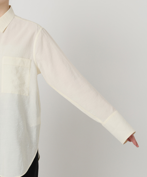 VERMEIL par iena（ヴェルメイユパーイエナ）の「Airy Over シャツ（シャツ/ブラウス・レディース・ホワイト/チャコールグレー・FREE）」の19枚目の写真