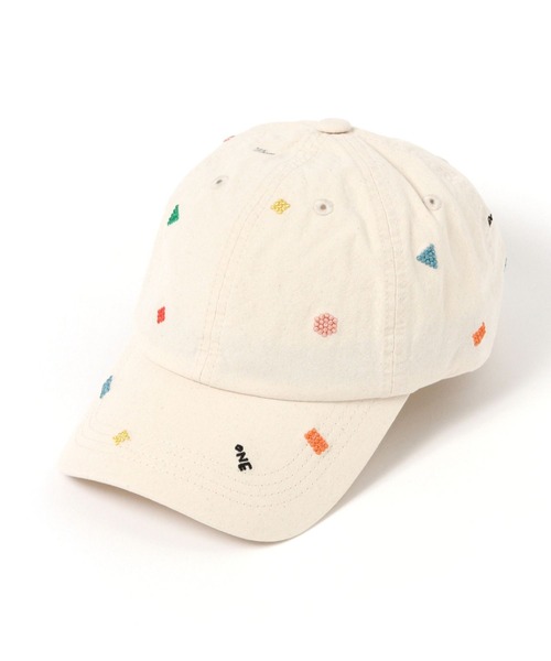 studio CLIP（スタディオクリップ）の「【抗菌防臭】総刺繍キャップ（キャップ・レディース・ブラウン/アイボリー・FREE）」の5枚目の写真