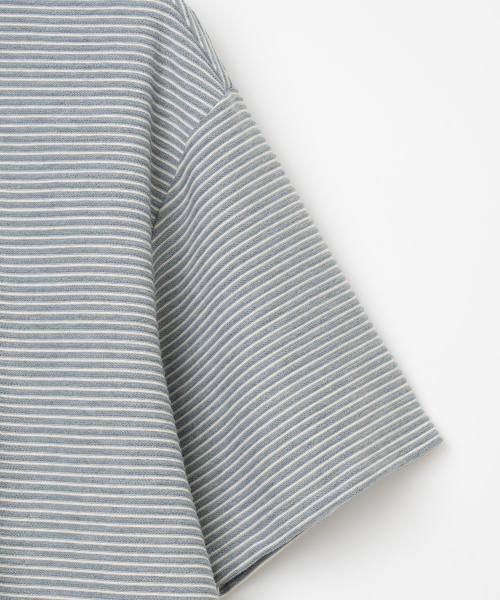 Millo Archive（ミロ アーカイブ）の「リピートストライプTシャツ[ライトグレー]（Tシャツ/カットソー・メンズ・その他・LARGE/X-LARGE/MEDIUM）」の3枚目の写真