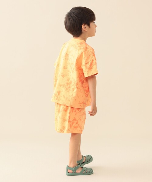 BEAMS mini(ビームスミニ)の「タイダイ プリント セット 2026SS (90~150cm) 夏物 外遊び セットアップ(サロペット/オーバーオール・キッズ・オレンジ/その他・90/100/110/120/130/140/150)」の10枚目の写真