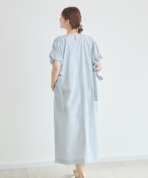 KATHARINE ROSS（キャサリンロス）の「【KATHARINE ROSS】【UV/COOL】袖リボンワンピース（ワンピース・レディース・ブルー/ブラック・FREE）」の4枚目の写真