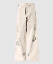 SUGARHILL | TATTOO FLASH PRINT MODERN DENIM WIDE CUT(デニムパンツ)