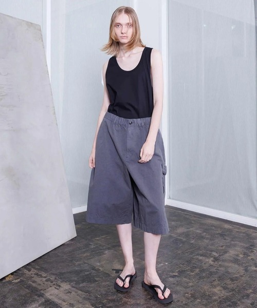 VOAAOV(ヴォアーブ)の「【VOAAOV】WEATHER CLOTH GARMENT DYE Wide Short Pants(その他パンツ・メンズ・ブラック/オリーブ/チャコールグレー/ネイビー・1/2/0)」の8枚目の写真
