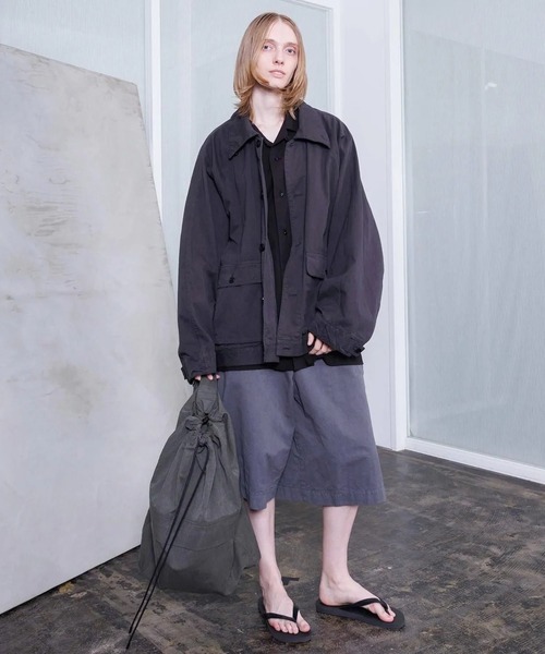 VOAAOV(ヴォアーブ)の「【VOAAOV】WEATHER CLOTH GARMENT DYE Wide Short Pants(その他パンツ・メンズ・ブラック/オリーブ/チャコールグレー/ネイビー・1/2/0)」の10枚目の写真