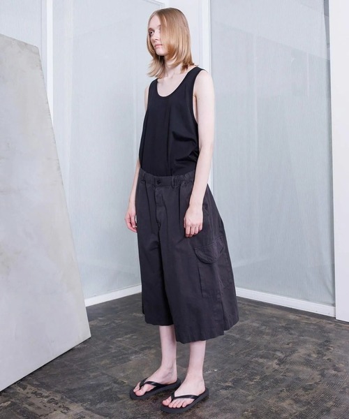 VOAAOV(ヴォアーブ)の「【VOAAOV】WEATHER CLOTH GARMENT DYE Wide Short Pants(その他パンツ・メンズ・ブラック/オリーブ/チャコールグレー/ネイビー・1/2/0)」の5枚目の写真