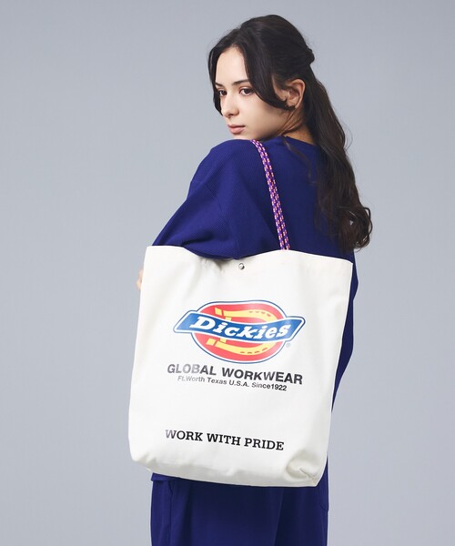 Dickies(ディッキーズ)の「【DICKIES/ディッキーズ】LOGO PRINT ROPE TOTE BAG / トートバッグ / ユニセックス(トートバッグ・メンズ・スミクロ/ブラック/オフホワイト/アイボリー・フリー)」の3枚目の写真