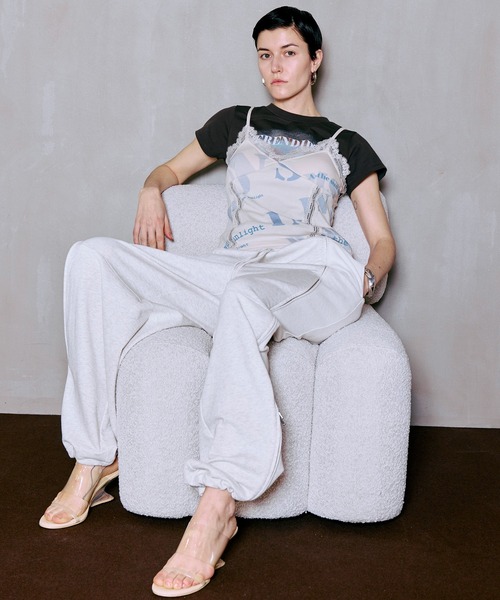 MAISON SPECIAL(メゾンスペシャル)の「【PRE-ORDER】Front Zip Sweat Pants/フロントZIPスウェットパンツ(スウェットパンツ・レディース・ピンク/ライトグレー/チャコールグレー・36/38)」の5枚目の写真