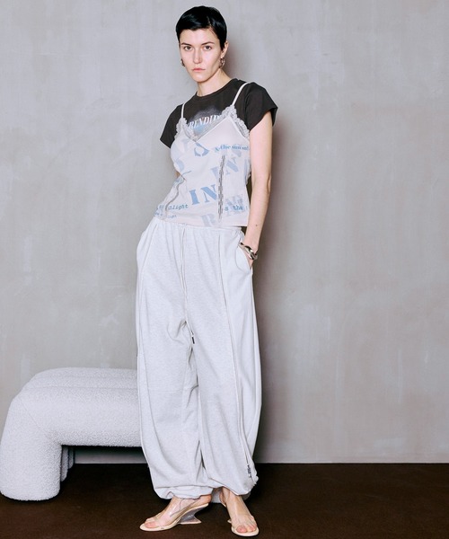 MAISON SPECIAL(メゾンスペシャル)の「【PRE-ORDER】Front Zip Sweat Pants/フロントZIPスウェットパンツ(スウェットパンツ・レディース・ピンク/ライトグレー/チャコールグレー・36/38)」の8枚目の写真