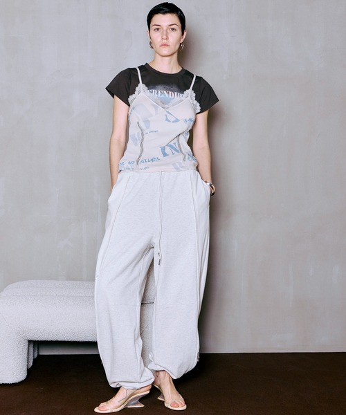 MAISON SPECIAL(メゾンスペシャル)の「【PRE-ORDER】Front Zip Sweat Pants/フロントZIPスウェットパンツ(スウェットパンツ・レディース・ピンク/ライトグレー/チャコールグレー・36/38)」の9枚目の写真