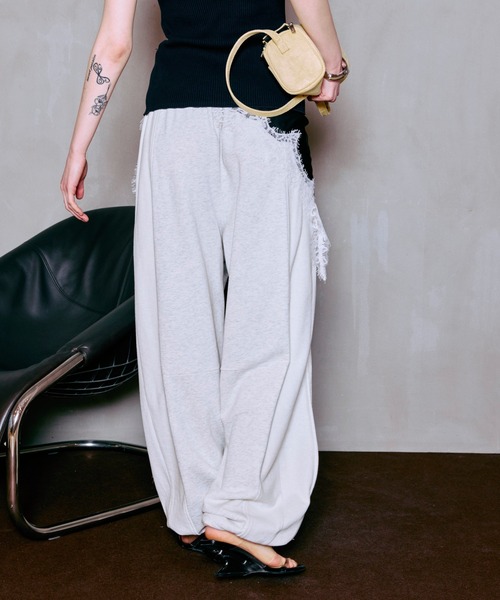 MAISON SPECIAL(メゾンスペシャル)の「【PRE-ORDER】Front Zip Sweat Pants/フロントZIPスウェットパンツ(スウェットパンツ・レディース・ピンク/ライトグレー/チャコールグレー・36/38)」の15枚目の写真