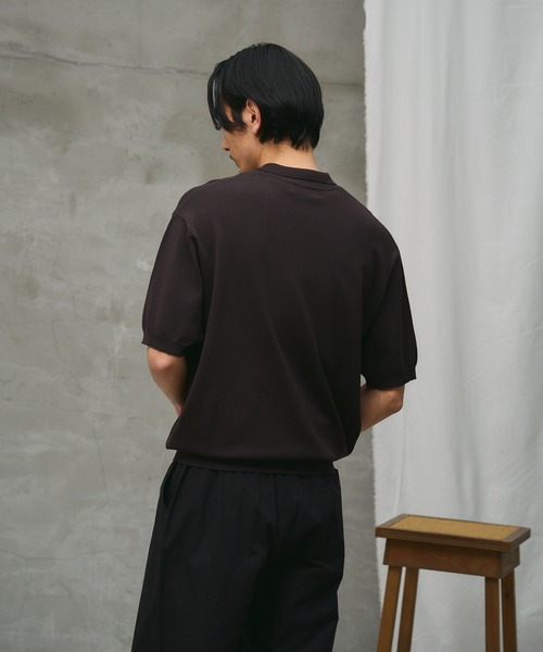 paradigm(パラダイム)の「【paradigm】コットンモダールニットポロU(ニット/セーター・メンズ・チャコールグレー/ライトグレー/ブラック・MEDIUM/SMALL/LARGE)」の7枚目の写真