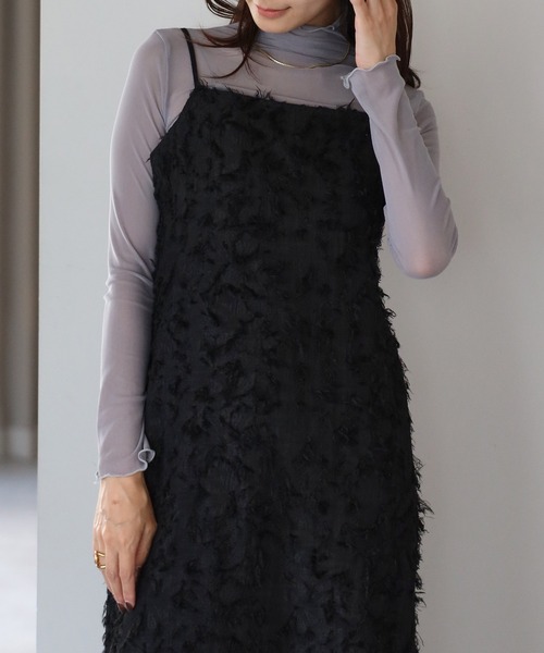 lulufa(ルルファ)の「シアーハイネックトップス ロングスリーブ メロートップス(Tシャツ/カットソー・レディース・グレー/ブラック/アイボリー/ホワイト・FREE)」の18枚目の写真