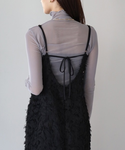 lulufa(ルルファ)の「シアーハイネックトップス ロングスリーブ メロートップス(Tシャツ/カットソー・レディース・グレー/ブラック/アイボリー/ホワイト・FREE)」の21枚目の写真