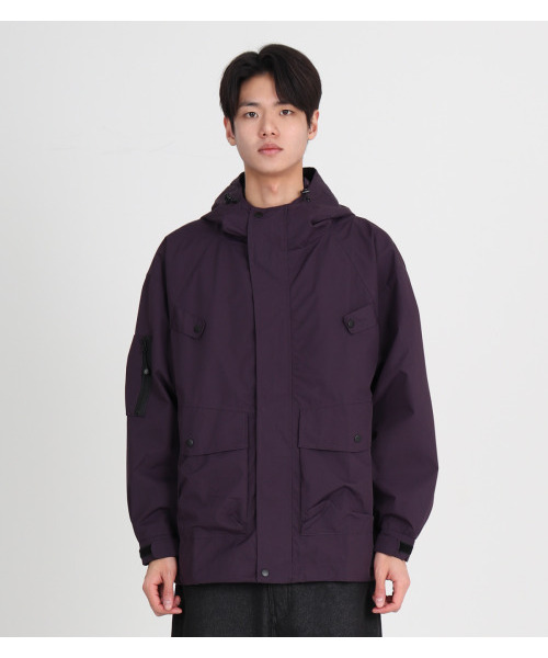 BUTTON SEOUL（ボタンソウル）の「[TEFLON] コンパスウィンドブレーカー フードジャケット 4色（パープル）（ブルゾン・メンズ・その他・M/L/XL）」の2枚目の写真