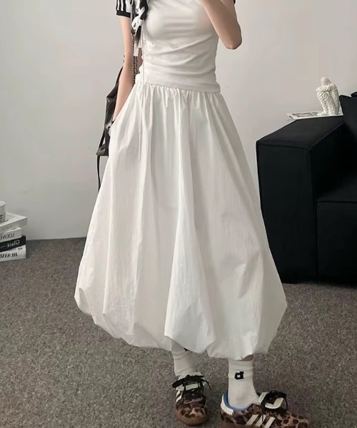 Alvia(アルビア)の「ミディアムスカート(スカート・レディース・ブラック/グレー/ホワイト・M)」の5枚目の写真